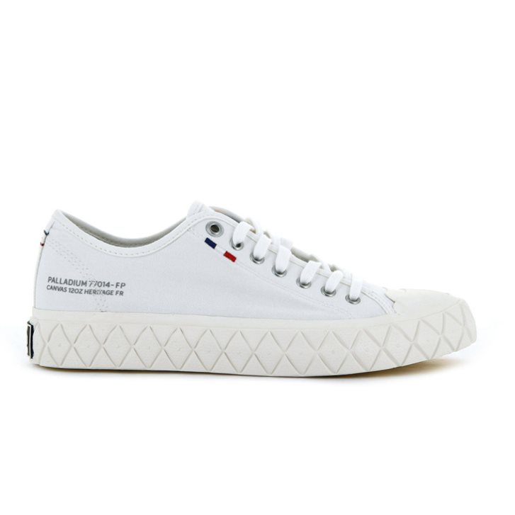 Baskets Palladium Palla Ace Tela Low Tops Femme Blanche | FR HQD304K